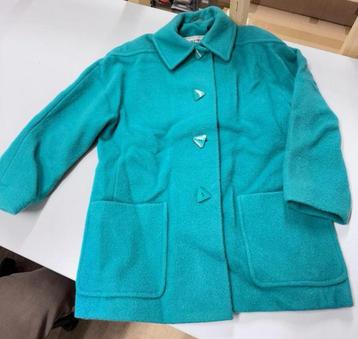 Zeldzame Eastex Jas groen-blauw dames L wol wollen winter beschikbaar voor biedingen