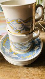 7 Vintage koffietassen +8 borden ganzenservice/England, Antiek en Kunst, Ophalen