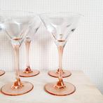 Set van 4 vintage Luminarc France roze cocktailglazen!, Verzamelen, Glas en Drinkglazen, Ophalen of Verzenden