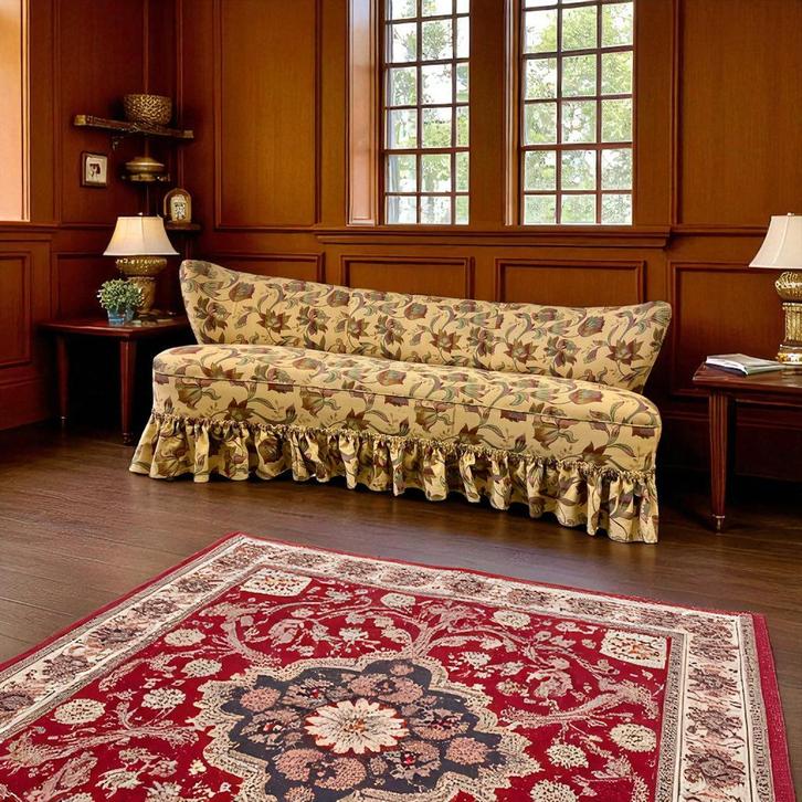 Vintage gebloemde cocktail zetel / canapé / lounge seat, Antiek en Kunst, Antiek | Meubels | Stoelen en Sofa's, Ophalen of Verzenden