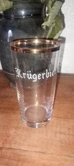 Brasserie bière ancien verre émaillé Krügerbier, Enlèvement ou Envoi, Utilisé, Verre ou Verres, Autres marques
