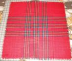 Foulard "Burberry" carré rouge en étamine de laine - Vintage, Enlèvement ou Envoi