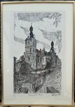 Ets van Arenberg kasteel Heverlee Leuven, Antiek en Kunst, Kunst | Tekeningen en Fotografie, Ophalen