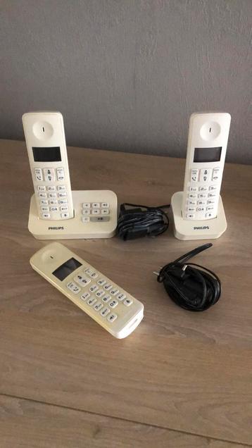 Set van drie draadloze telefoons PHILIPS beschikbaar voor biedingen