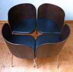 Ikea fusion 4 stoelen, Gebruikt, Bruin, Vintage, Ophalen of Verzenden