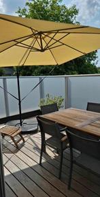 zweefparasol diameter 350 cm, Tuin en Terras, Ophalen, Verstelbaar, 3 tot 4 meter, Zweefparasol