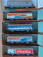 Roco N schaal mooie set van 5 schuifwandwagons Sbb cff, Hobby en Vrije tijd, Modeltreinen | N-Spoor, Ophalen of Verzenden, Zo goed als nieuw