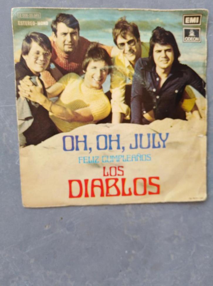 LOS DIABLOS: "Oh, oh, July", Cd's en Dvd's, Vinyl Singles, Zo goed als nieuw, Single, Pop, 7 inch, Ophalen of Verzenden