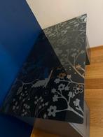 Een glazen bureauplaat van IKEA van 150x80 cm., Huis en Inrichting, Bureaus, Ophalen, Gebruikt, Bureau