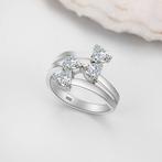 Nieuwe ring, totaal 2 karaat,diamanttest positief!, Avec pierre précieuse, Argent, Femme, 17 à 18