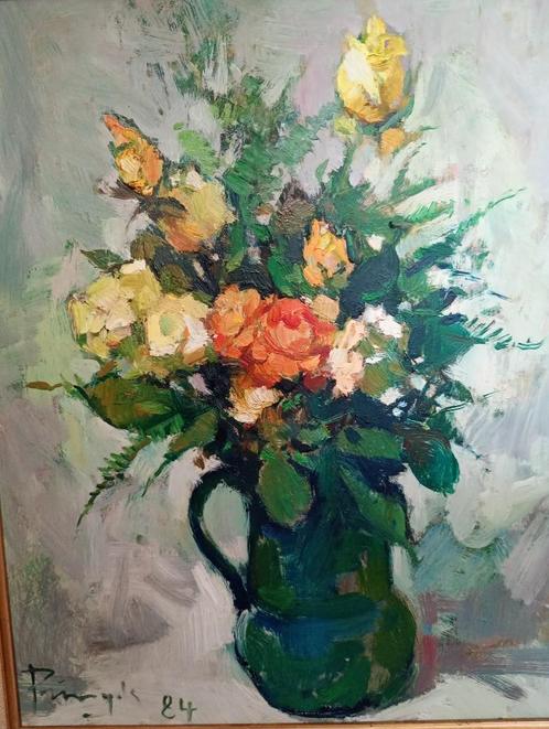 Léon Pringels - Schilderij met stillevens, Antiek en Kunst, Kunst | Overige Kunst, Ophalen