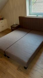 Boxspring met 2 nachtkastjes, bank aan voeteinde en matras, Ophalen, Gebruikt, Tweepersoons, 180 cm