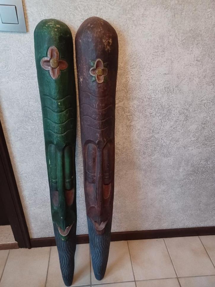 2 grote Afrikaanse maskers, Antiek en Kunst, Kunst | Niet-Westerse kunst, Ophalen of Verzenden