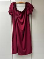 Bordeauxrode jurk met riem Shein Curve - Maat 2XL --, Kleding | Dames, Jurken, Shein, Ophalen of Verzenden, Zo goed als nieuw