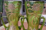 Paar émail vazen  art nouveau 1900  Legras Saint Denis Paris, Antiek en Kunst, Ophalen of Verzenden