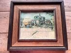 Schilderij Van Gogh - Woonwagens, Antiek en Kunst, Ophalen of Verzenden