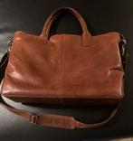 Plevier boekentas/ laptoptas in echt leder, Computers en Software, Laptoptassen, Ophalen, Gebruikt, Aktetas