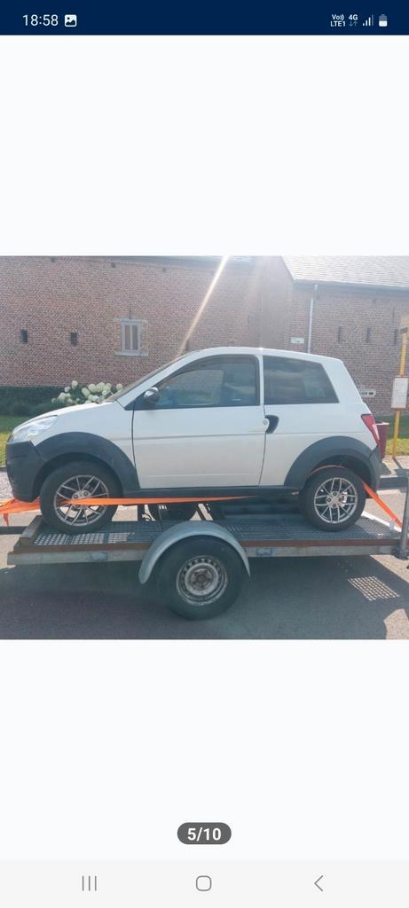 Voiture sans permis à vendre, Auto's, Aixam, Particulier, Diesel, Automaat, Zwart, Leder, Ophalen