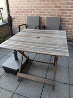 Inklapbare houten tuintafel, Ophalen, Gebruikt, Vierkant, Hout