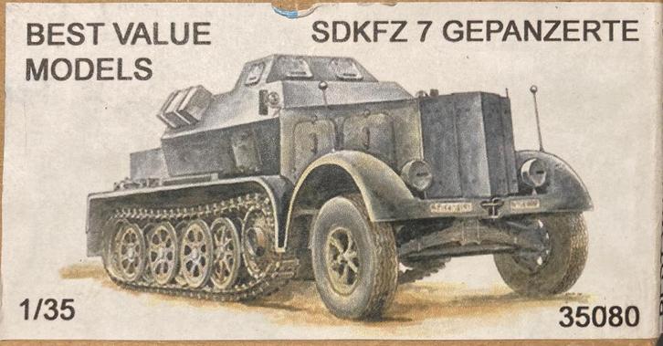 1/35 Sd.Kfz 7 gepanzerte Best Value Models, Hobby & Loisirs créatifs, Modélisme | Voitures & Véhicules, Neuf, Tank, 1:32 à 1:50