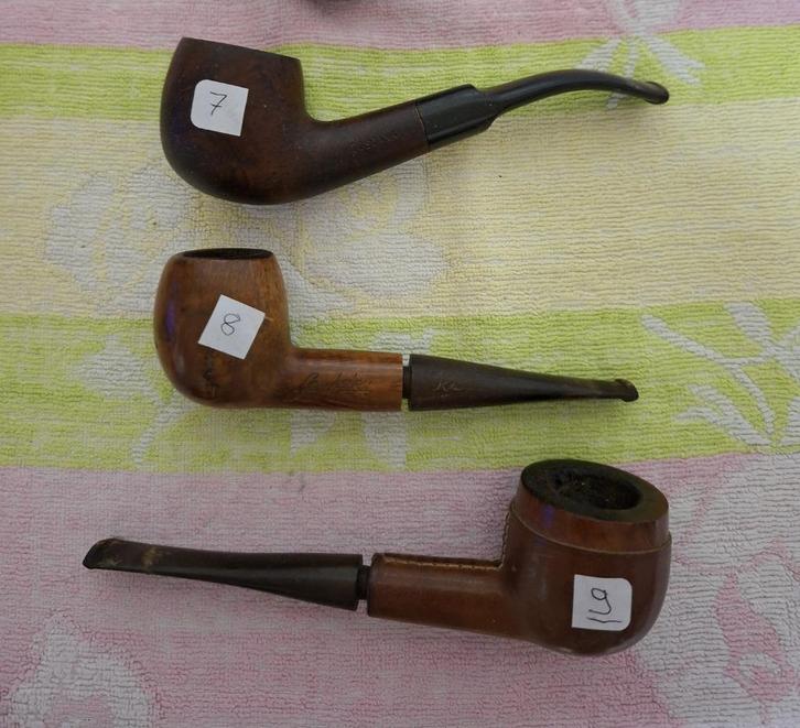Set van 8 pijpen Lambolay, Ropp, JFC, etc., Verzamelen, Rookartikelen, Aanstekers en Luciferdoosjes, Gebruikt, Overige typen, Ophalen of Verzenden