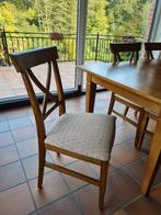 chaises (6) en chêne, Maison & Meubles, Brun, Enlèvement, Tissus, Cinq, Six Chaises ou plus