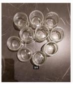 Set van 10 glazen van helder glas, Kom(men), Glas, Gebruikt, Effen