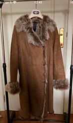 Winterjas daim/pels - Marccain, Ophalen of Verzenden, Zo goed als nieuw, Maat 36 (S), Bruin