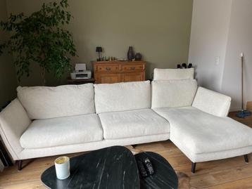 Moderne driezit met longchair, Huis en Inrichting, Ophalen, 300 cm of meer, Zo goed als nieuw, Modern