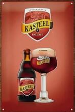 Reclamebord vintage Kasteelbier Rouge - mancave poolhouse, Verzamelen, Merken en Reclamevoorwerpen, Ophalen of Verzenden, Nieuw
