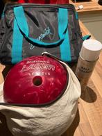 Bowlingbal met tas en ballcleaner, Ophalen of Verzenden, Zo goed als nieuw, Tas