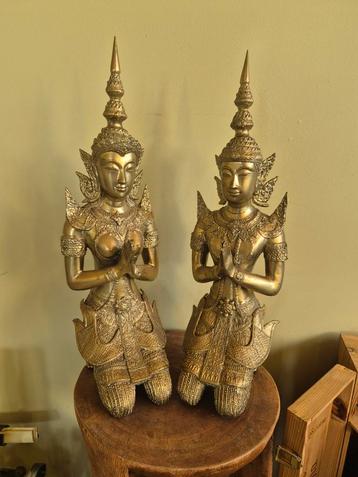 2 prachtige bronzen tempelwachters., Enlèvement ou Envoi, Comme neuf