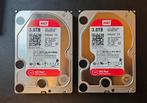 2 disques durs NAS WD Red de 3 To, Serveur, Comme neuf, Interne, 3 TB