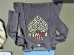 donkere trui, pull, longsleef met hart, CA, 128, Enfants & Bébés, Vêtements enfant | Taille 128, Enlèvement ou Envoi, Comme neuf