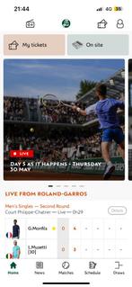 Roland Garros 31/06 night session - 3 tickets cat 2, Tickets en Kaartjes, Mei, Drie personen of meer