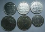 6 zilveren munten BEL + USA 1922 - 1948 - 1958 - 1976, Postzegels en Munten, Munten | België, Ophalen of Verzenden, Zilver, Setje