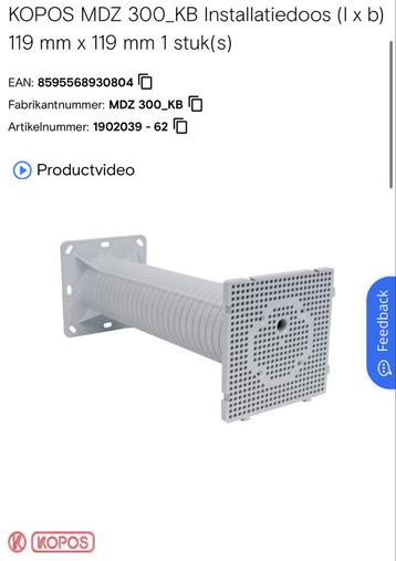 4 x Kopos mdz 300 montagedoos. beschikbaar voor biedingen