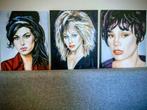 Schilderij, olieverf. Drieluik Amy, Tina, Whitney, Antiek en Kunst, Kunst | Schilderijen | Modern, Ophalen