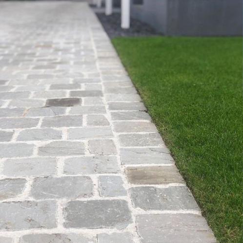 KANDLA KASSEIEN (GRIJS) 14 X 14 X 3-5 CM | EINDE STOCK, Tuin en Terras, Tegels en Klinkers, Nieuw, Klinkers, Natuursteen, 10 m² of meer