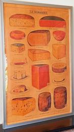 Grand panneau d'affichage français unique avec des fromages, Enlèvement, Comme neuf, Panneau publicitaire