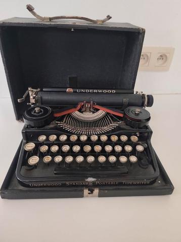 ancienne machine à écrire Underwood portable USA 1915 - 1920 beschikbaar voor biedingen