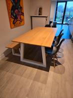 Tafel moderne eiken  boomstam eetkamer tafel, Huis en Inrichting, Tafels | Eettafels, Ophalen