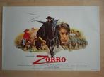 filmaffiche Alain Delon Zorro 1975 cinema poster filmposter, Rechthoekig Liggend, Ophalen of Verzenden, Zo goed als nieuw, A1 t/m A3