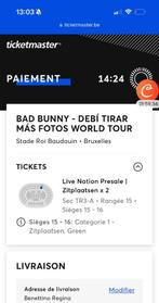 2 places concert Bad Bunny assis, Tickets en Kaartjes, Twee personen, Juli
