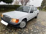 Mercedes 190 2.5D oldtimer auto an 1986 airco ctok, Achat, Entreprise, Carnet d'entretien, Bleu