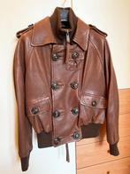 Zacht Leren Dsquared2 Jas (Maat 42|IT46) € 599,-, Kleding | Dames, Jassen | Winter, Bruin, Verzenden, Maat 42/44 (L), Zo goed als nieuw