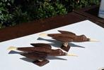 2 mooie houten vogels, Antiek en Kunst, Curiosa en Brocante, Ophalen