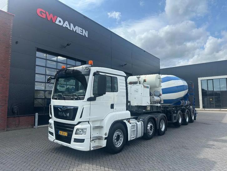 MAN TGS 26.420 6x2 + Mixeroplegger 15 m3 Euro 6 (bj 2018), Auto's, Vrachtwagens, ABS, Achteruitrijcamera, Airconditioning, Bluetooth