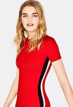 Bershka Korte Jurk - Sportief Chic, Bershka, Zo goed als nieuw, Rood, Ophalen