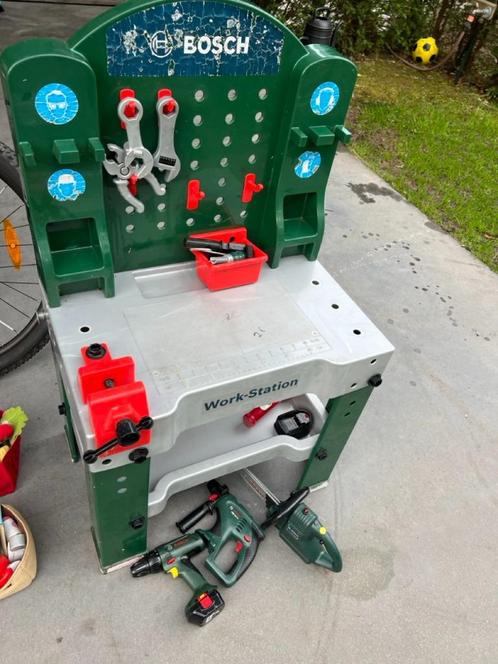 Werkbank Bosch met toebehoren, Kinderen en Baby's, Speelgoed | Speeltafels, Gebruikt, Ophalen